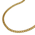 Kæde flad rustning 2mm diamant guldbelagt AMD