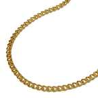 Kæde flad rustning 2mm diamant guldbelagt AMD