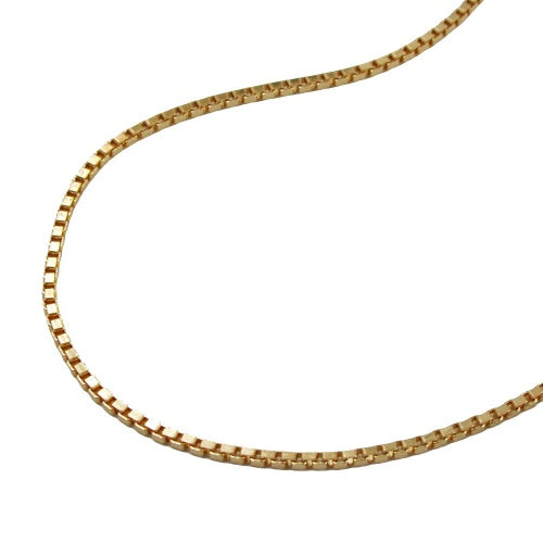 Venetiansk halskæde 1x1 mm forgyldt AMD