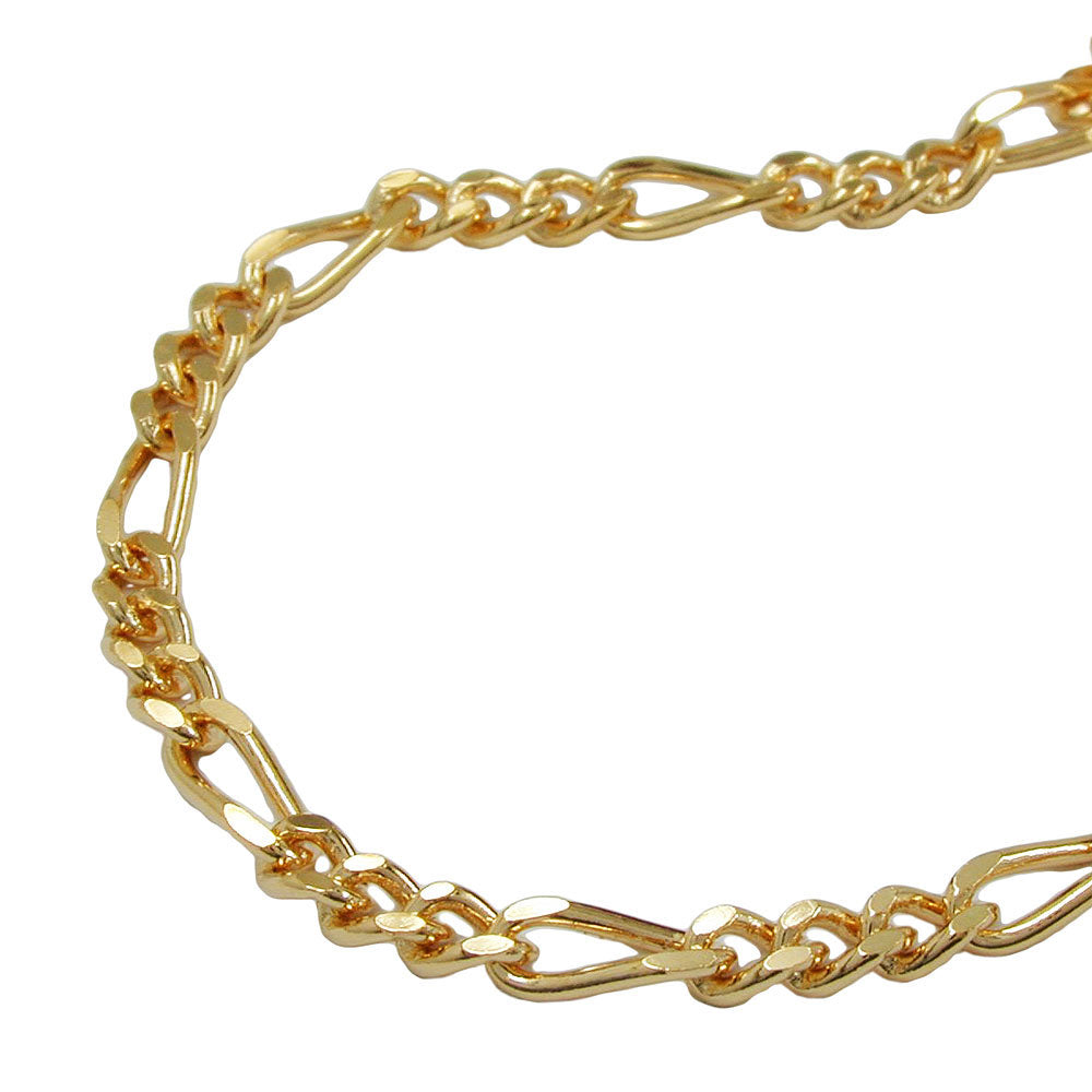 Armbånd 3mm Figaro Armor Guldbelagt AMD