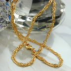 Armbånd Singapore 3mm diamant guldbelagt AMD