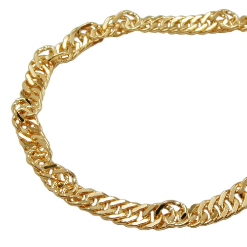 Armbånd Singapore 3mm diamant guldbelagt AMD