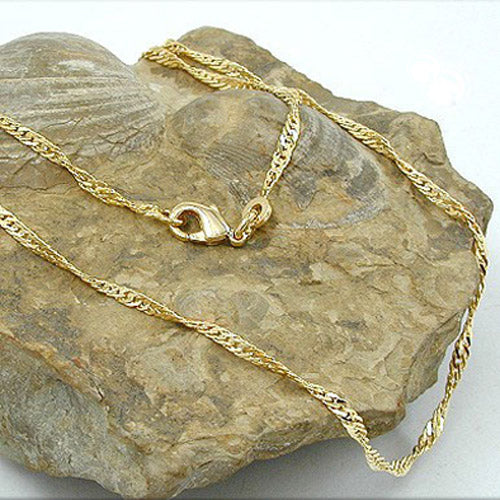 Belly Chain Singapore 2,2 mm diamantbelagt med guldbelægning