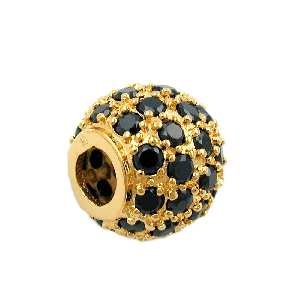 Vedhæng 12x11mm kugle guldbelagt 3 mikron