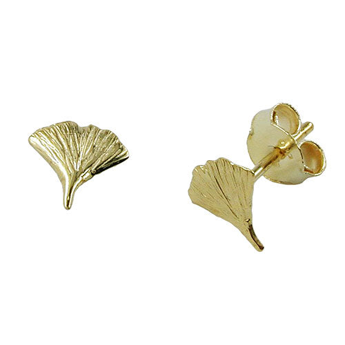 Ørestikker 7mm Ginkgo Leaf Blank 9K GULD