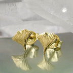 Ørestikker 7mm Ginkgo Leaf Blank 9K GULD