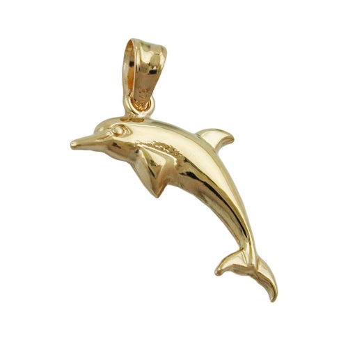 Vedhæng 18x8mm Dolphin Blanky 9K GULD