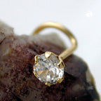 Næsestift 3mm Cubic Zirconia 18Kt GULD