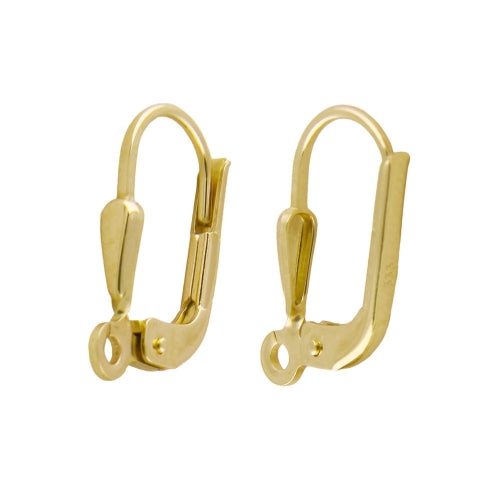 Reservedel Leverback 14x7mm blank GOLD 333