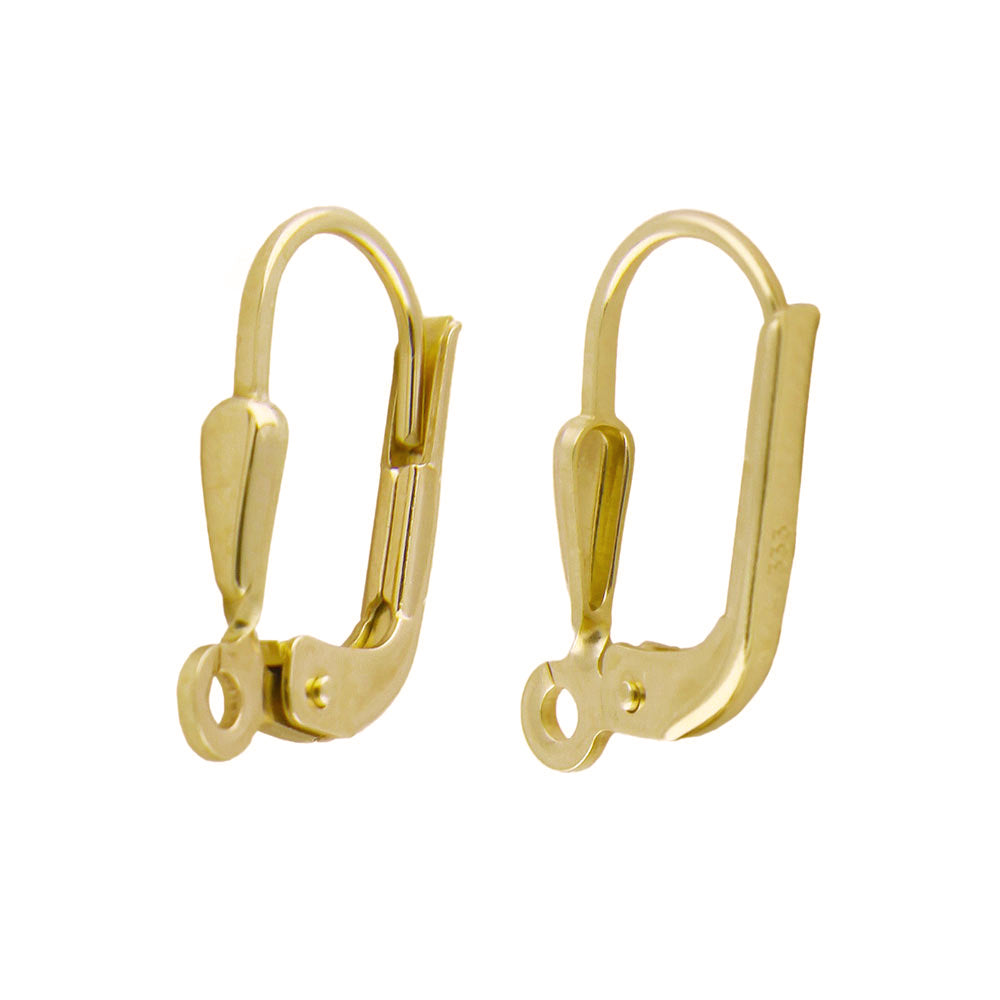 Reservedel Leverback 14x7mm blank GOLD 333