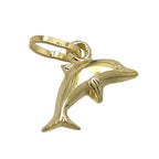 Vedhæng 12x7mm Lille Delfin Shiny 9K GULD