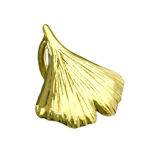 Vedhæng 9mm Ginkgo Leaf Blank 9K GULD