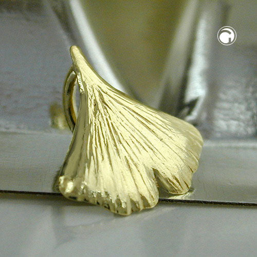 Vedhæng 9mm Ginkgo Leaf Blank 9K GULD