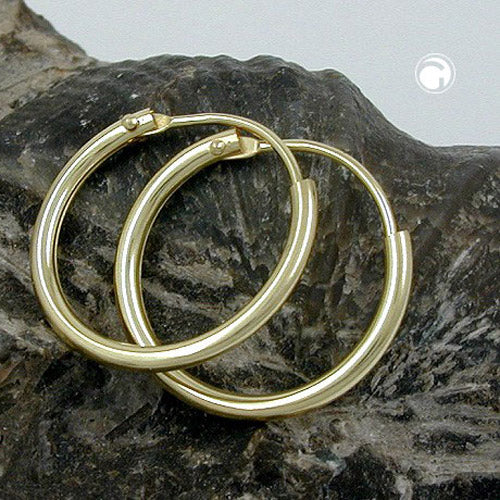 Ramme 15x1,1mm trådbøjlespænde Spænde blank 9K GULD