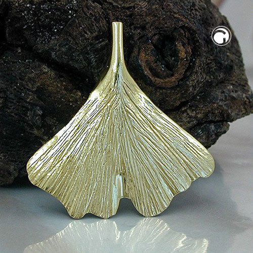 Vedhæng 23x24mm Ginkgo Leaf Blanky 9K GULD