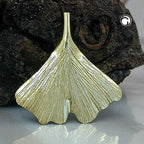 Vedhæng 23x24mm Ginkgo Leaf Blanky 9K GULD