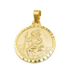 Vedhæng, Christophorus 16mm, 9K GULD