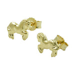 Hingst Ørering 6x7mm Heste Skinnende 9K GULD