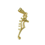 Vedhæng 22x7mm Seahorse Shiny 9K GOLD