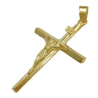 Vedhæng 30x18mm kors med Jesus 9K GULD