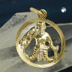 Vedhæng 15mm Zodiac Aquarius 9Kt GULD