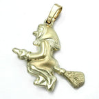 Vedhæng 20x22mm Witch matt-blank 14K GULD