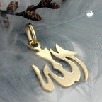 Vedhæng 18x15mm Allah Shiny 14K GULD