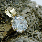 Vedhæng 8mm Cubic Zirconia White Round 9K GOLD