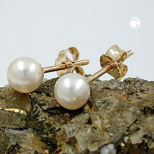 Prop ca. 5 mm ferskvandsdyrket perle omkring 9K GULD