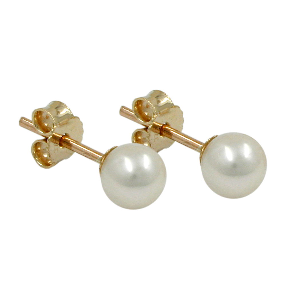 Prop ca. 5 mm ferskvandsdyrket perle omkring 9K GULD