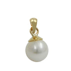 Vedhæng ca. 6mm Sweet Water Pearl Round 9K GULD