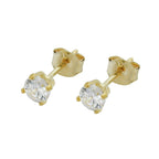 Ørestikker 4mm Cubic Zirconia 9Kt GULD