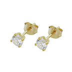 Ørestikker 4mm Cubic Zirconia 9Kt GULD