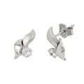 Ørestikker 11x6mm Cubic Zirconia 9K Hvidguld