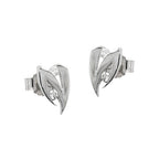 Ørestik 8x5mm Cubic Zirconia 14K Hvidguld