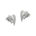 Ørestik 8x5mm Cubic Zirconia 14K Hvidguld