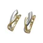 Ring ørering 13x4mm Hængsel bicolor 9Kt GULD