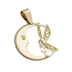 Vedhæng 17x15mm Elf in the Moon Laser Gravering 9K GULD