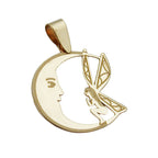Vedhæng 17x15mm Elf in the Moon Laser Gravering 9K GULD