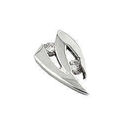 Vedhæng 10x6mm med Zirconias 9K hvidguld