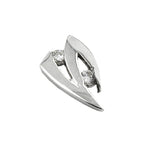 Vedhæng 10x6mm med Zirconias 9K hvidguld
