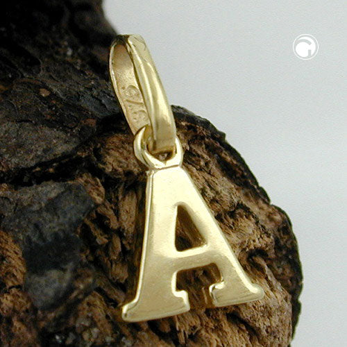 Vedhæng 8x6,5mm Bogstav A Blank 9K GOLD