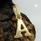 Vedhæng 8x6,5mm Bogstav A Blank 9K GOLD