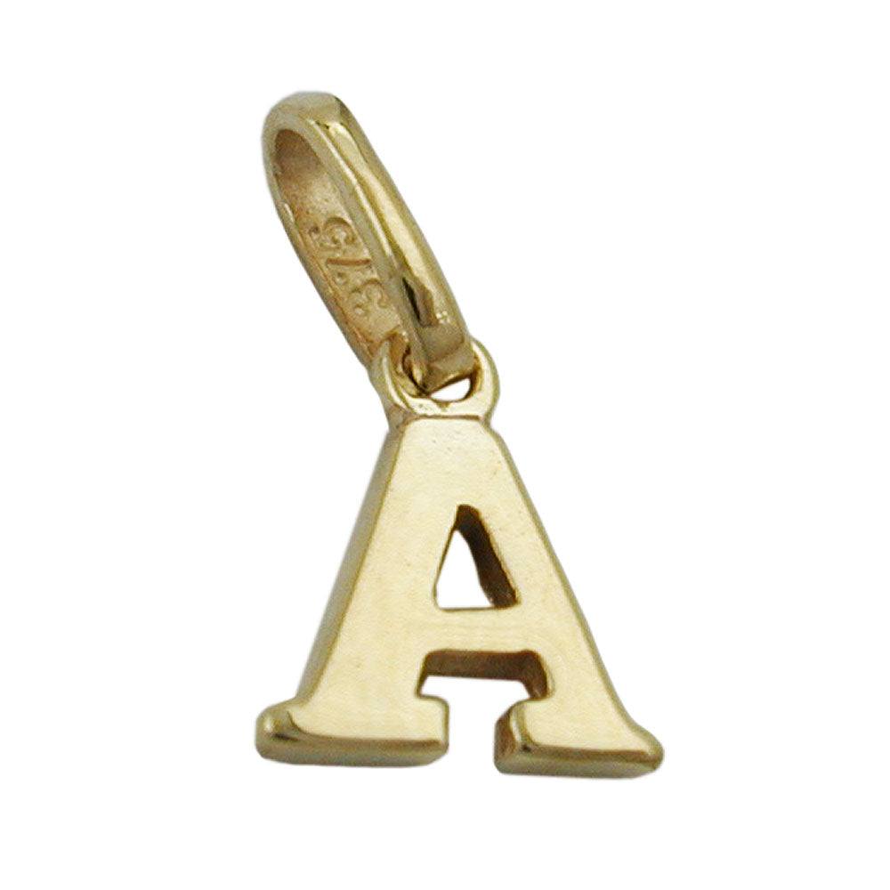 Vedhæng 8x6,5mm Bogstav A Blank 9K GOLD