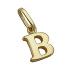 Vedhæng 8x6mm Bogstav B Blank 9K GULD
