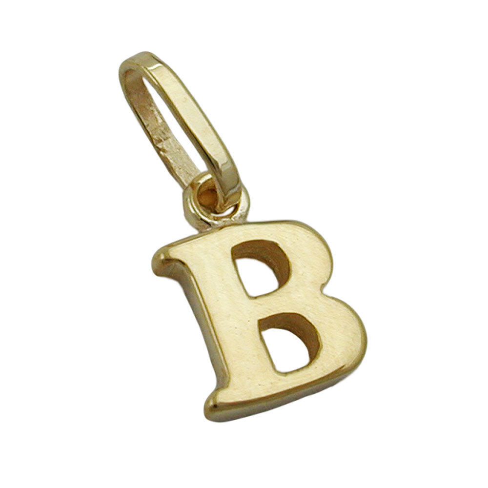 Vedhæng 8x6mm Bogstav B Blank 9K GULD
