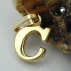 Vedhæng 8x5mm bogstav C Blank 9K GULD