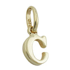 Vedhæng 8x5mm bogstav C Blank 9K GULD