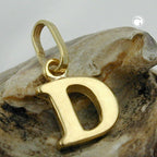 Vedhæng 8x6mm bogstav D Blank 9K GULD