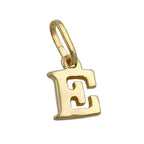 Vedhæng 8x5,5mm bogstav E Blank 9K GULD